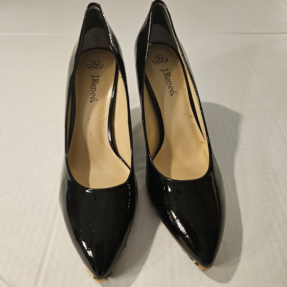 J. Renee Chic Black Patent Leather Heels - Picture 9 of 11